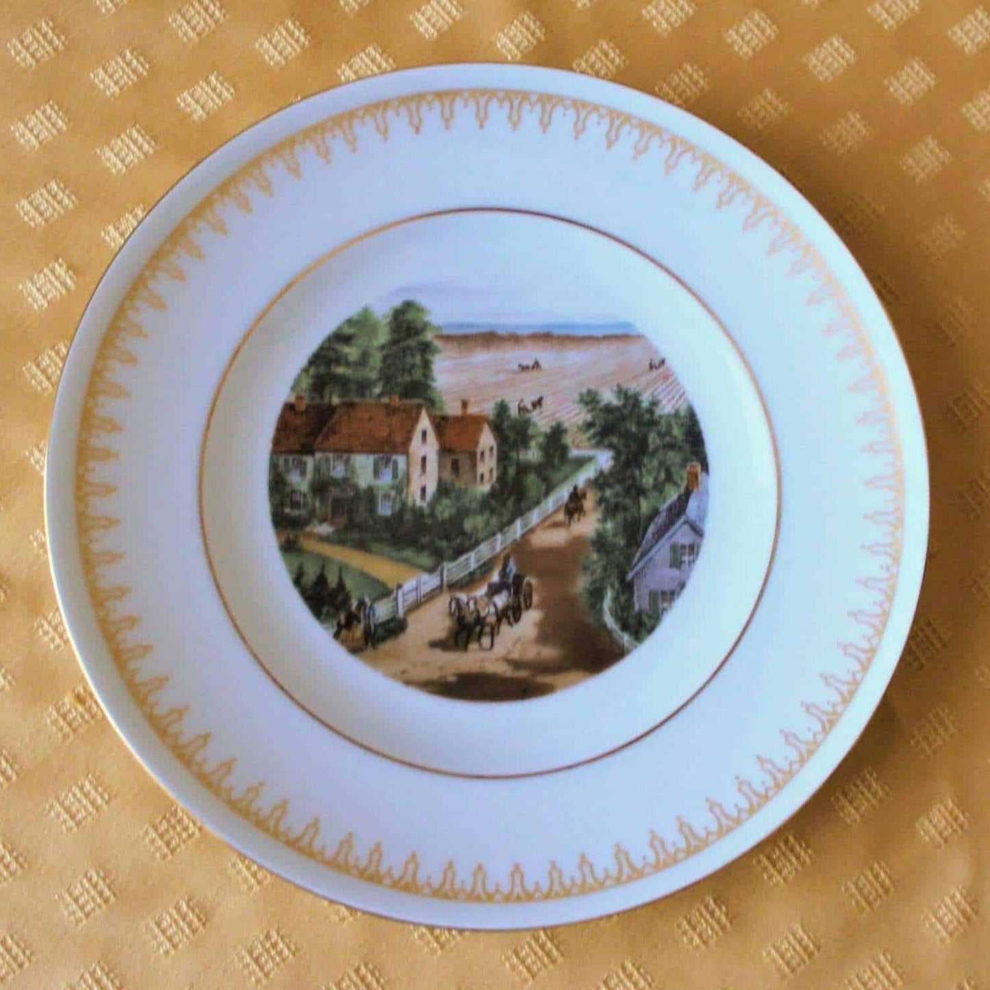 Decorative Plate, Bing & Grondahl, Currier & Ives, The Western Farmer's Home, Vintage